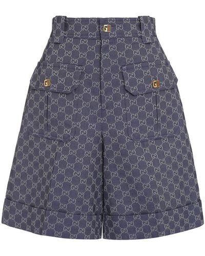 Gucci GG Supreme Shorts - Gray