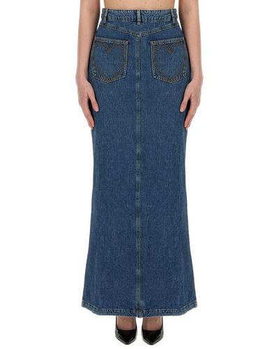 Moschino Jeans Long Skirt - Blue