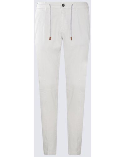Eleventy White Cotton Trousers