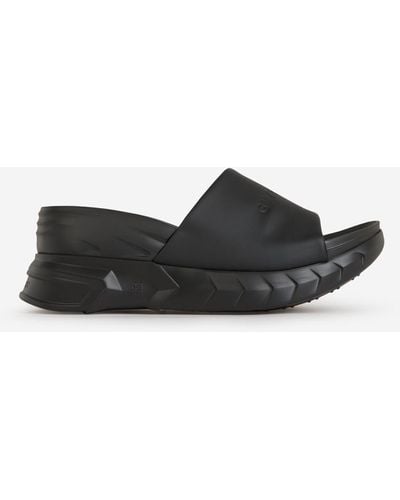 Givenchy Marshmallow Leather Sandals - Black
