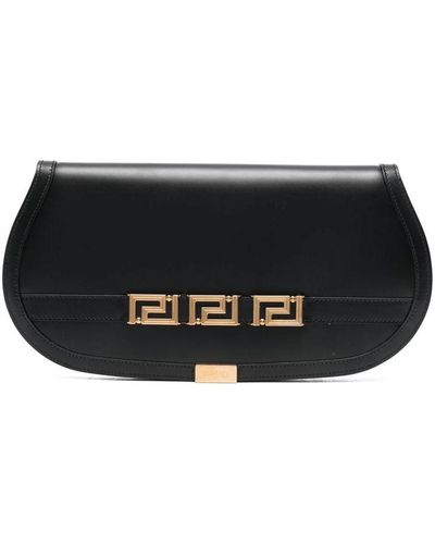 Versace Leather Clutch: Cow Leather - Black