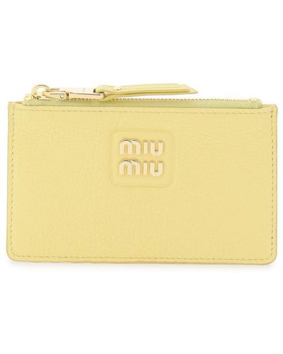 Miu Miu Madras Cardholder - Yellow