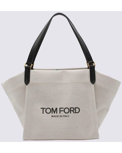 Tom Ford Rope And Black Canvas And Leather Tote Bag - Multicolour