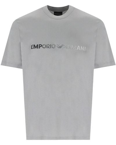 Emporio Armani T-Shirt With Logo - Gray
