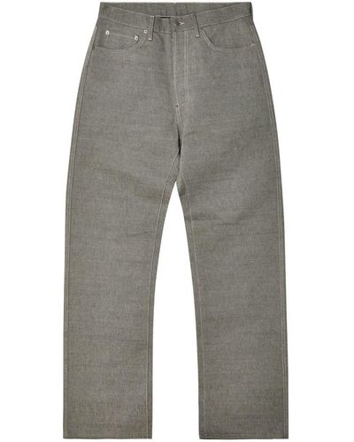 Maison Margiela Straight Jeans With A High Waist - Gray