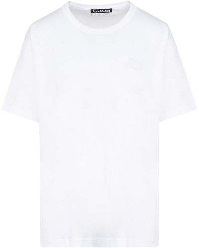 Acne Studios Nash Face T-shirt Tshirt - White