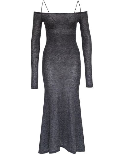 Jacquemus Maille Knitted Dress - Gray