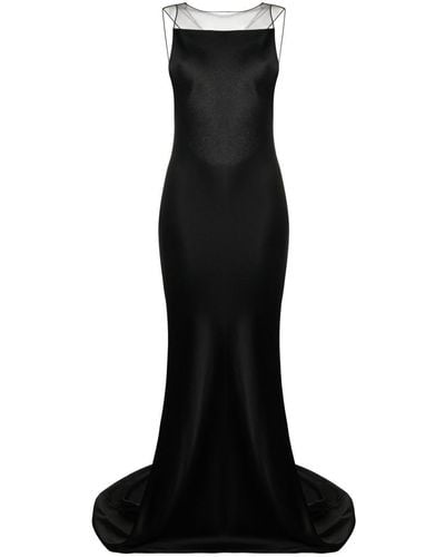 Maison Margiela Hammered Satin Gown - Black