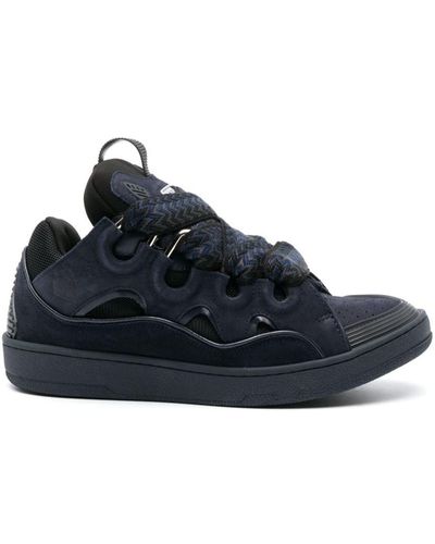 Lanvin Oversized-lace Sneakers - Blue