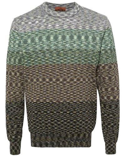 Missoni Sweater With Oblique Cut - Gray
