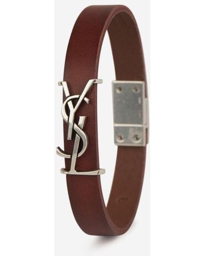 Saint Laurent Cassandre Leather Bracelet - Multicolour