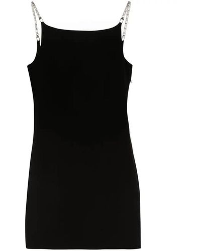 Gcds Cady Mini Dress With Logo Chain - Black