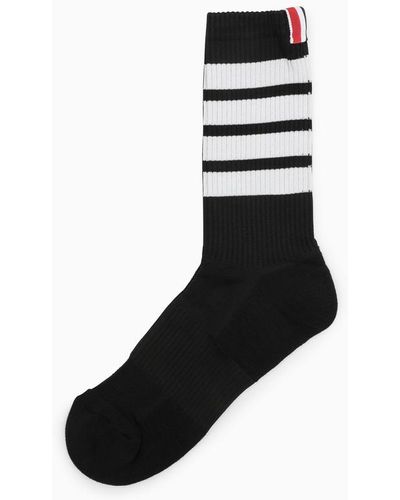 Thom Browne Black Sports Socks