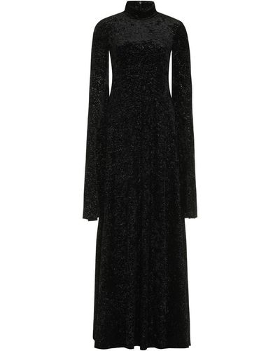 Balenciaga Velvet Maxi Dress - Black