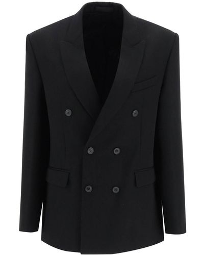 Wardrobe NYC Double Breasted Blazer - Black