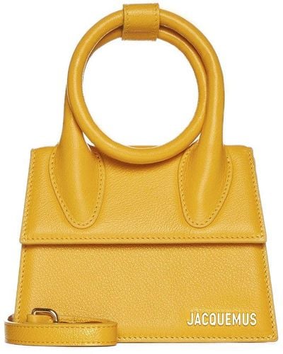 Jacquemus Le Chiquito Noeud Leather Bag - Yellow