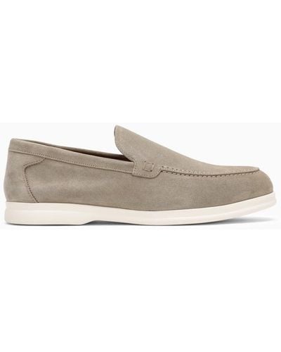 Doucal's Light Suede Moccasin - Grey
