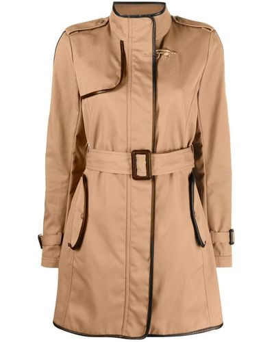 Fay Virginia Belted Trench Coat - Natural