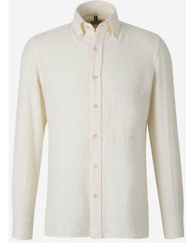 Luigi Borrelli Napoli Cotton And Wool Shirt - White