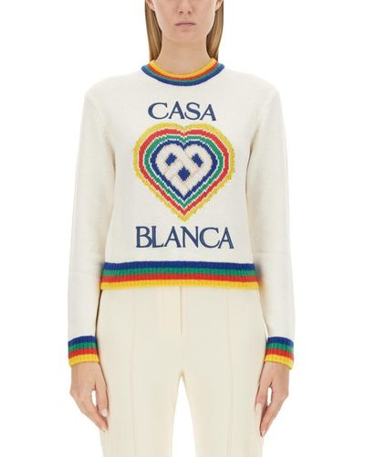 Casablancabrand Jersey With Logo - White
