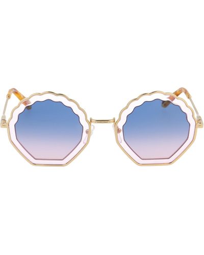 Chloé Multicolour Metal Sunglasses - Blue