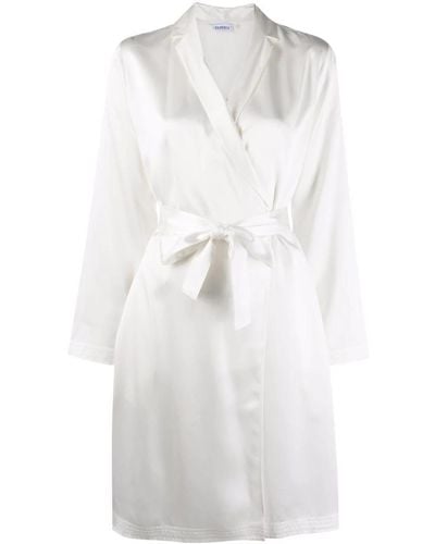 La Perla Belted Silk Robe - White