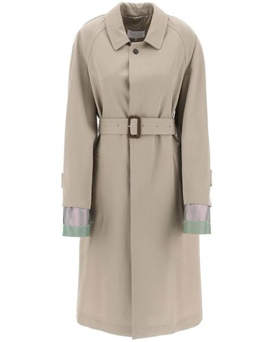Maison Margiela "Trench Coat With Discreet - Natural