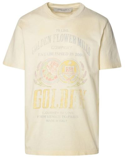Golden Goose Ivory Cotton T-Shirt - Natural