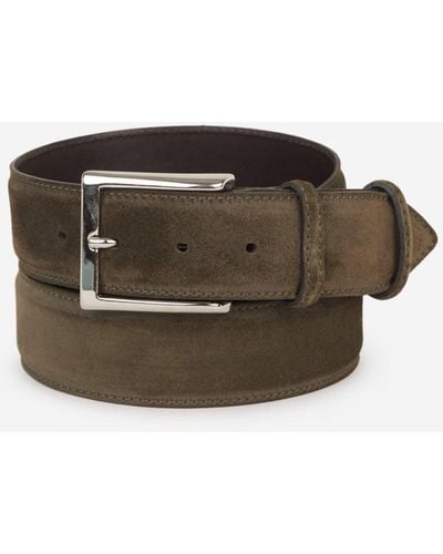 Bontoni Suede Leather Belt - Multicolor
