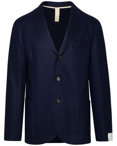 Eleventy Blue Wool Blazer Jacket