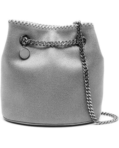 Stella McCartney Falabella Chain-link Bucket Bag - Gray