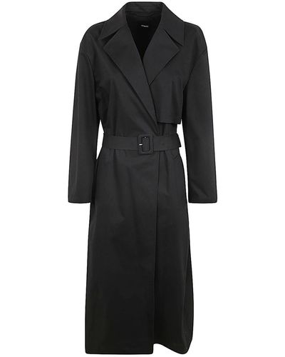 Theory Wrap Trench - Black