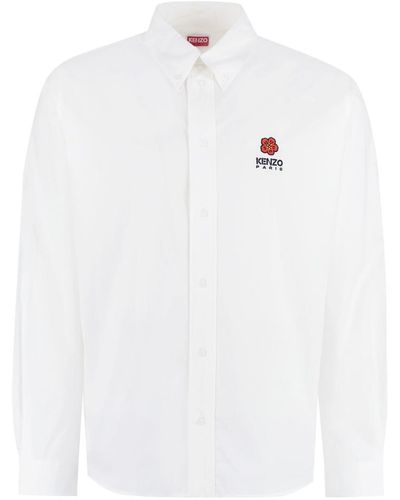 KENZO Boke Flower Crest Casual Shirt Ls White