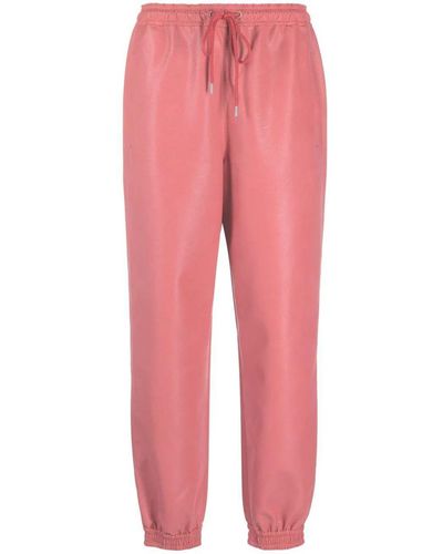 Stella McCartney Faux-leather Tapered Pants - Pink