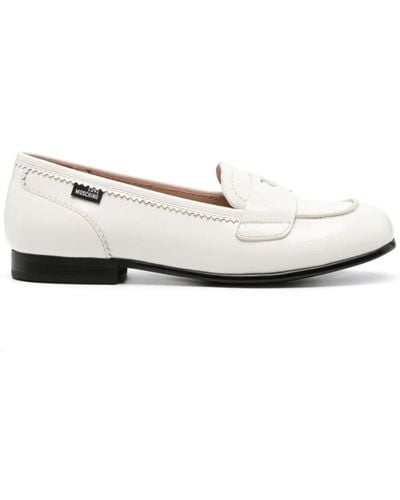 Love Moschino Loafers With Logo Detail - White