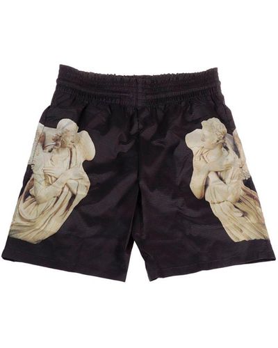 Acne Studios Graphic Printed Drawstring Swim Shorts - Black