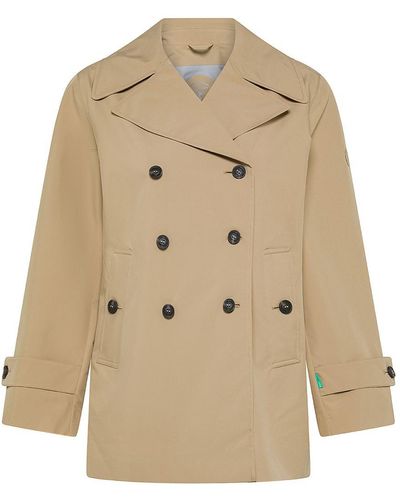 Save The Duck Sofi Short Double-Breasted Trench Coat - Natural