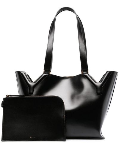Boyy Yy West Leather Shopping Bag - Black