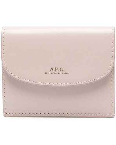 A.P.C. Genève Trifold Wallet - Pink
