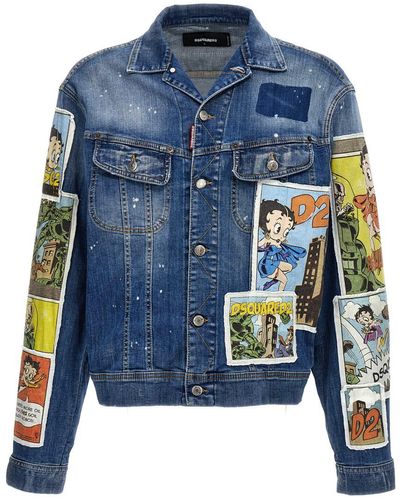 DSquared² Betty Boop Casual Jackets, Parka - Blue
