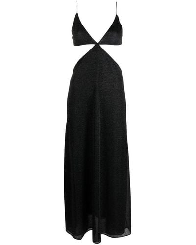 Oséree Lurex-detail Sleeveless Dress - Black