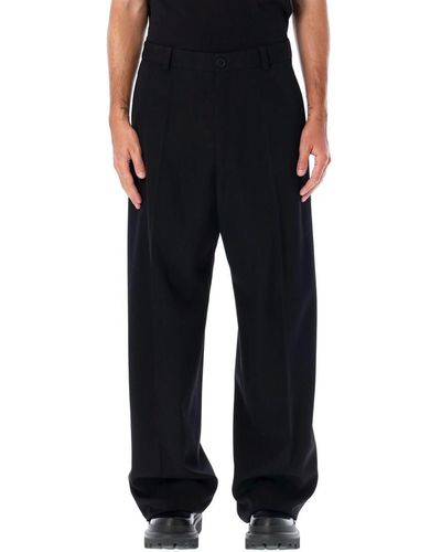 Balenciaga Double Front Trousers - Black