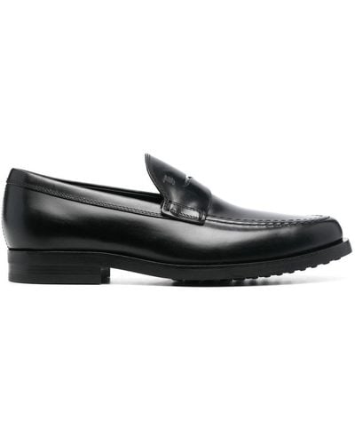 Tod's Moccasins With Monogram - Black