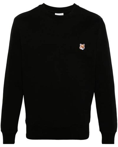 Maison Kitsuné Sweatshirt With Application - Black