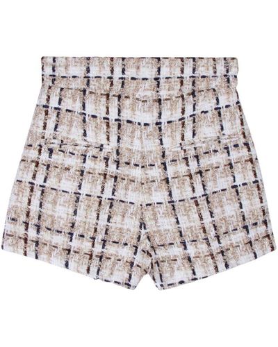 IRO Pontos High Waisted Tweed Shorts - Multicolour