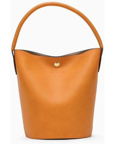 Longchamp S Épure Apricot Bucket Bag - Orange