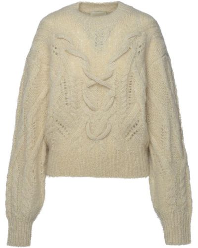 Isabel Marant 'eline' Beige Mohair Blend Sweater - Natural