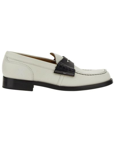 COLLEGE Leather Loafer - White