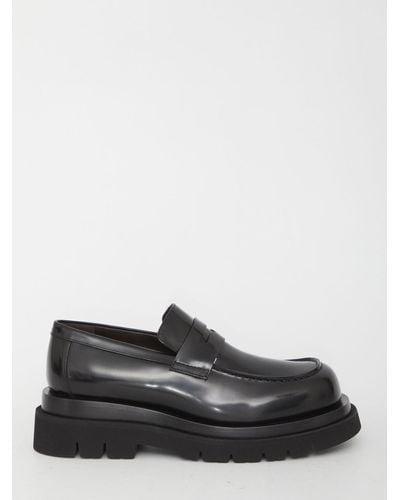 Bottega Veneta Lug Flat Loafers - Black