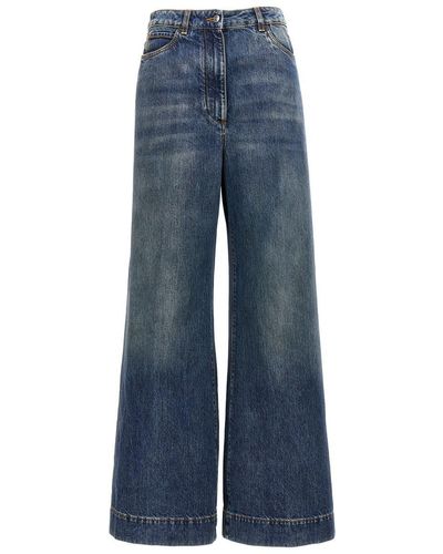 Etro Logo Embroidery Jeans Blue
